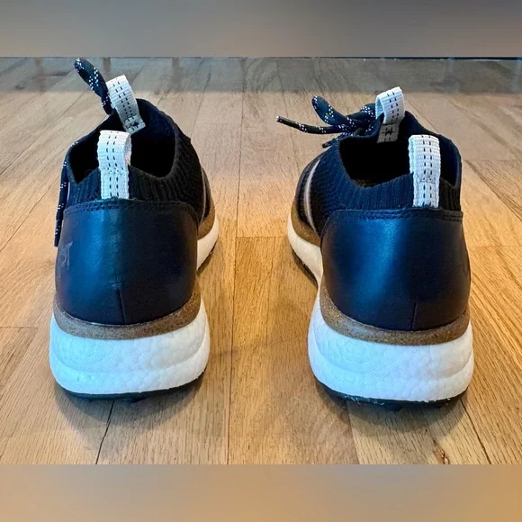 NEW OTBT Speed Sneakers Black Knit Leather Travel Sneakers Platform Lug Sole 7.5 - Picture 9 of 11